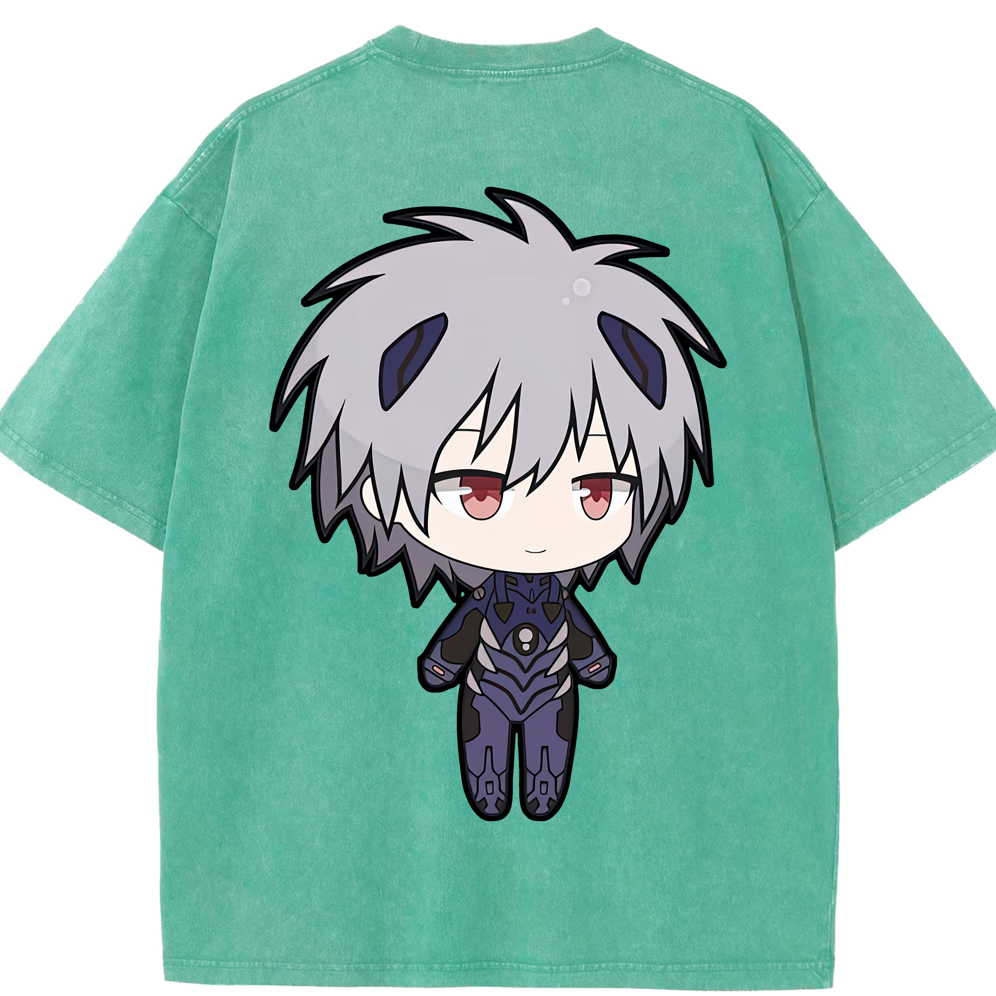 （画像用） EVA 新世紀エヴァンゲリオン 綿100% ヴィンテージ風 半袖Tシャツ（背面プリント）